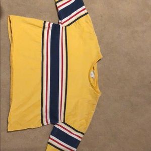 Urban outfitters yellow stripped tee